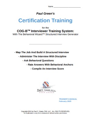 Certification Training manual cover